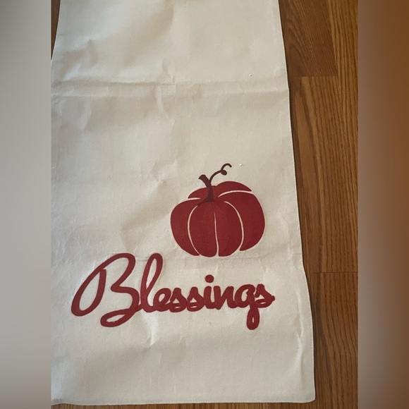 Table Runner With Blessings Embroidery Thanksgiving Decor Easter Picnic - Picture 1 of 6